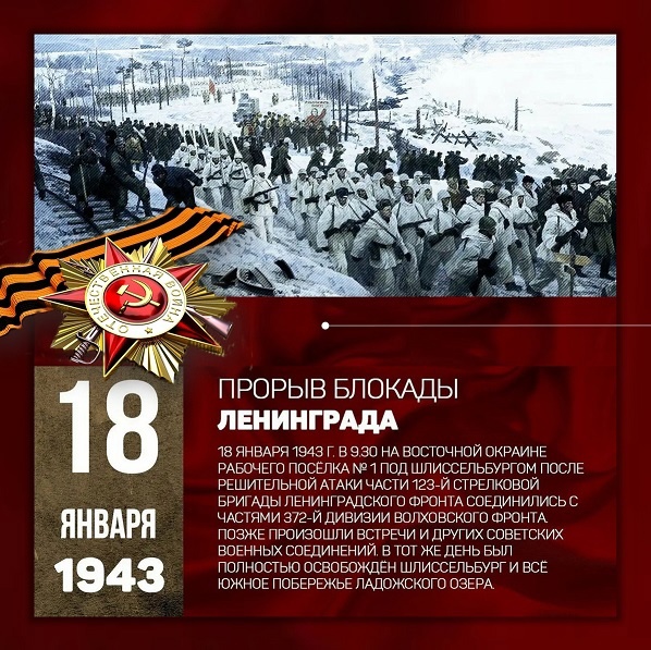 18 января День прорыва блокады Ленинграда